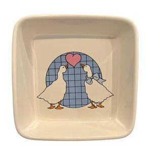 Vintage Stoneware Oven Proof Square Dish With‎ Ducks